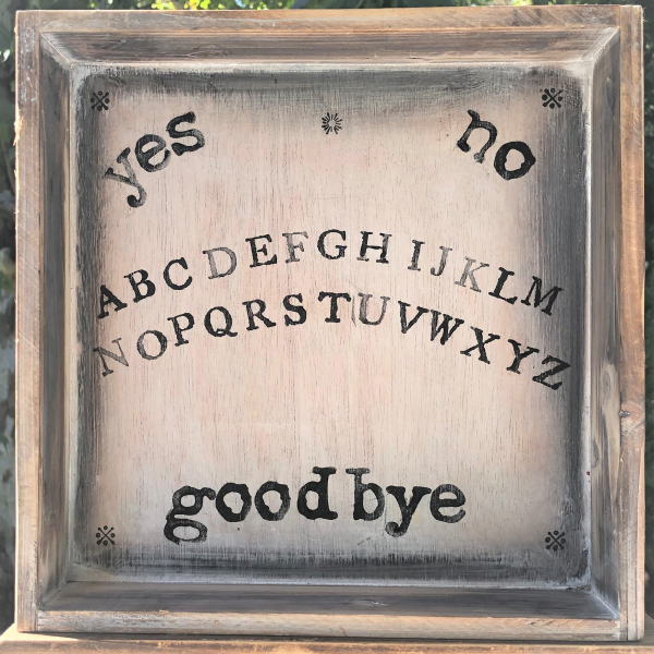 Handmade Wooden Ouija Board Box with Ghost Bride