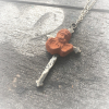 terra cotta angel cross Kyrie pendant necklace