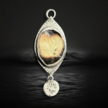 Memento Mori with burned human skull section